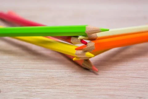 Colored pencils Stock Photos