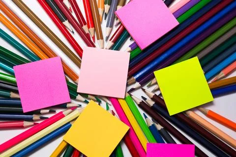 Colored pencils Stock Photos