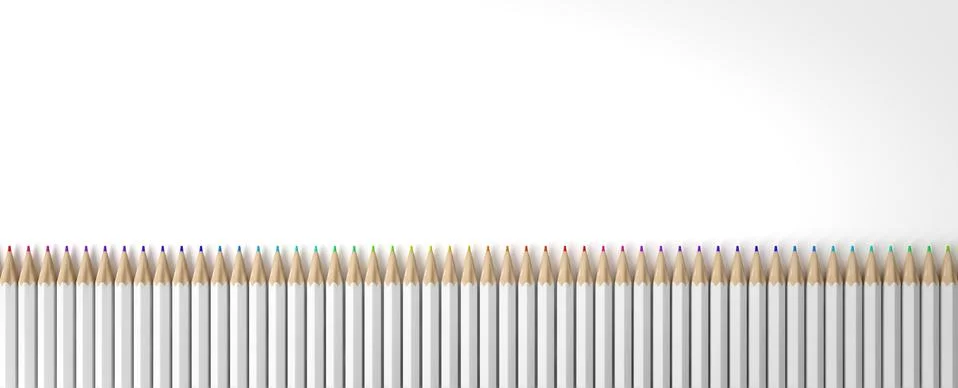 Colored pencils on a plain background Stock Illustration