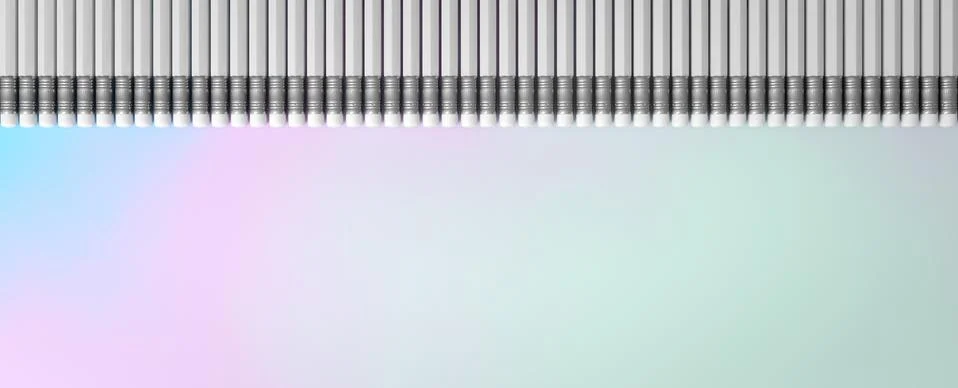 Colored pencils on a plain background Stock Illustration