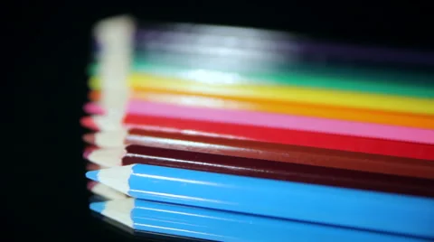 Colored Pencils. Translation Focus 動画素材 51709676