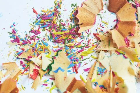 Colored pencils trash Stock Photos