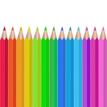 Colored pencils vector illustration Stock Illustration