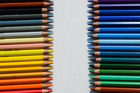 Colored Pencils: Vibrant Background Stock Photos