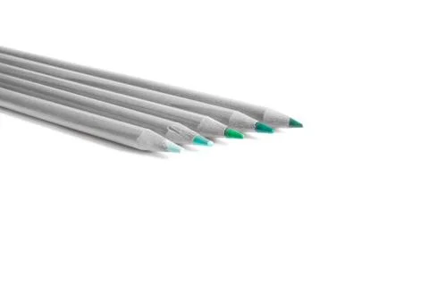 Colored pencils in white background Stock Photos