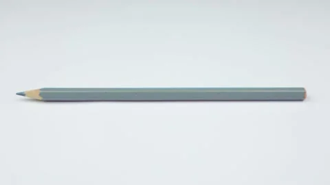 Colored pencils on a white background. Preparation for school, drawing lesson Stock Footage 232419409