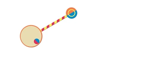 Colored pendulum with movable elements. Stock Footage 159709730