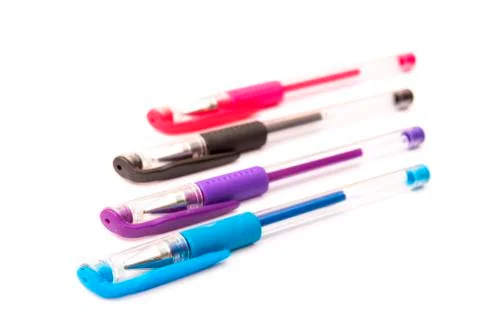 Colored pens Stock Photos