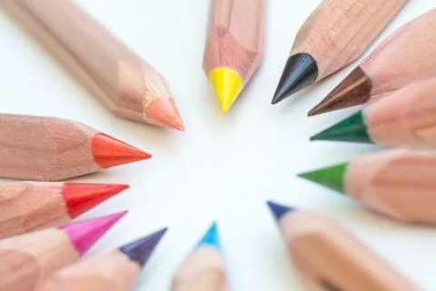 Colored pens Foto stock
