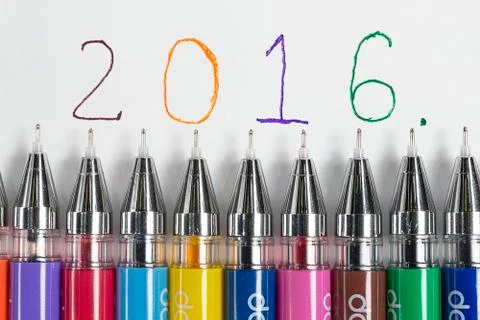 Colored pens Stock-Fotos