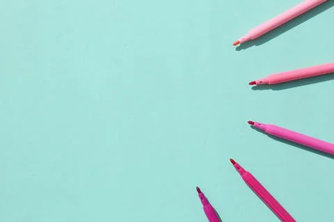 Colored pens Foto stock