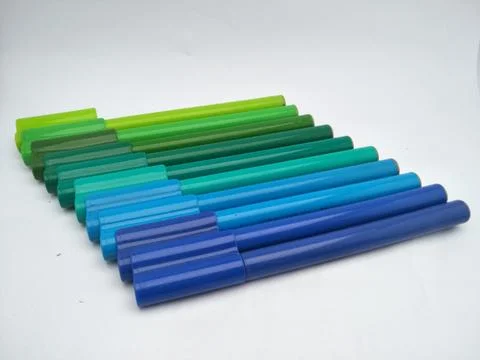 Colored pens Stock Photos