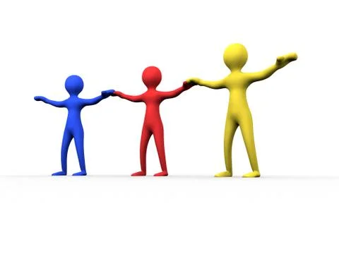 Colored people Stock Illustration