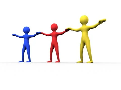 Colored people Stock Illustration