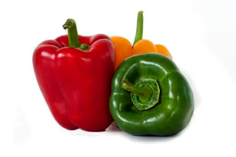 Colored pepper isolated on white background. Stock-Fotos