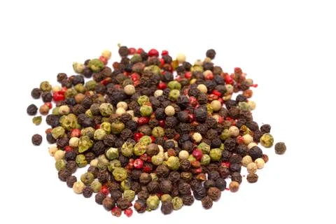 Colored pepper isolated on white background Stock Photos
