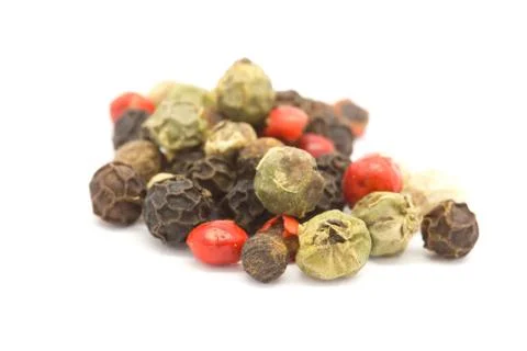 Colored pepper isolated on white background Stock Photos