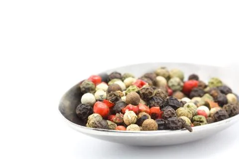 Colored pepper isolated on white background Foto stock