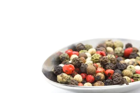 Colored pepper isolated on white background Stock Photos