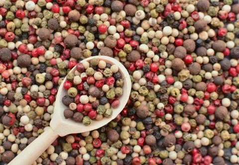 Colored peppers mix. Stock Photos