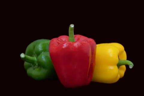 Colored peppers Stock Photos