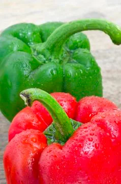 Colored peppers Stock Photos