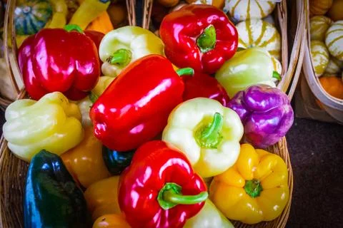 Colored Peppers Stock Photos
