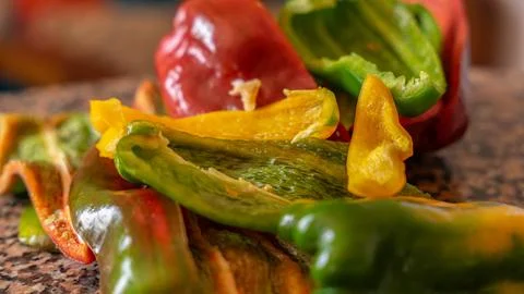 Colored peppers Stock Photos