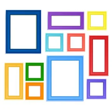 Colored photo frames Stock Illustration