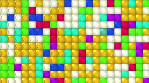 Colored pieces quickly replace each other Stock Footage 253062672