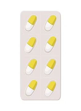 Colored pill tablet Stock Illustration