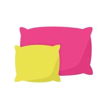 Colored pillow, cushion vector illustration Stock Illustration