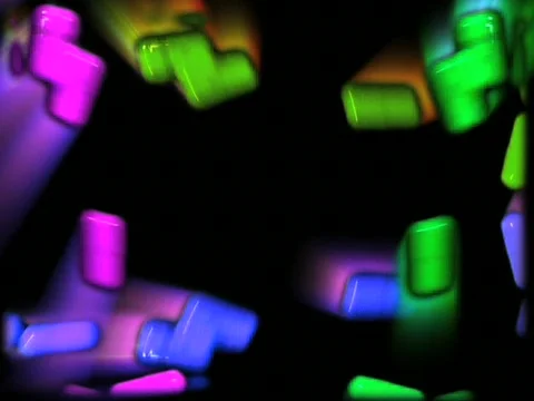 Colored Pills Bouncing Stock Footage 645017