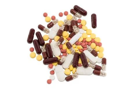 Colored pills Stock Photos