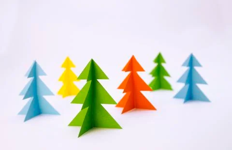 Colored pines Stock Photos