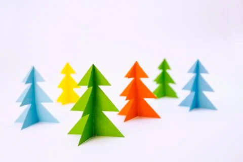 Colored pines Stock Photos