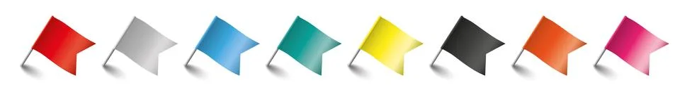 Colored Pins Flags Header Stock Illustration