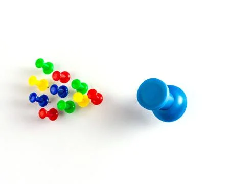 Colored pins Stock Photos