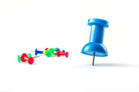 Colored pins Stock Photos