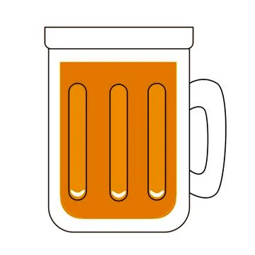 Colored pint of beer icon vector Stock Illustration