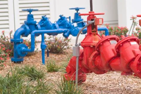 Colored pipes Stock Photos