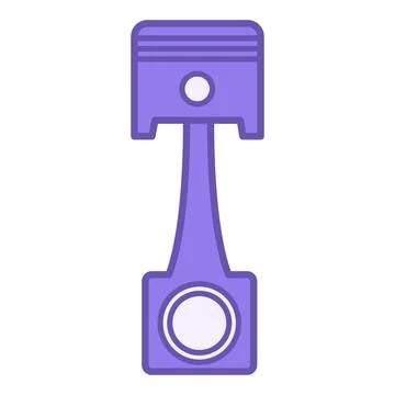 Colored Piston Icon. Car Engine Piston Vector Icon. Vehicle Detail. Car ser.. Stock Illustration