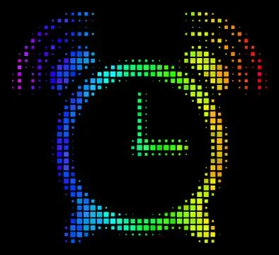 Colored Pixel Buzzer Icon Stock-Illustration