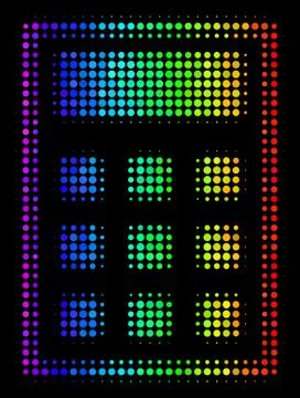 Colored Pixel Calculator Icon Illustrazione stock