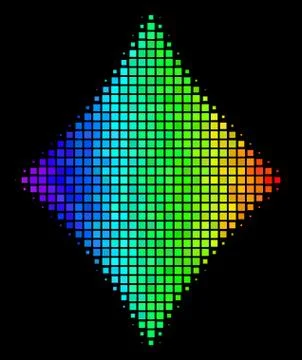 Colored Pixel Diamonds Suit Icon Illustrazione stock