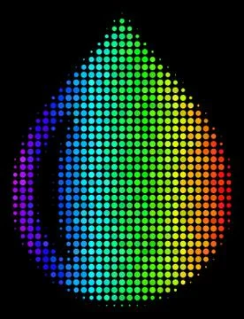 Colored Pixel Drop Icon 스톡 일러스트