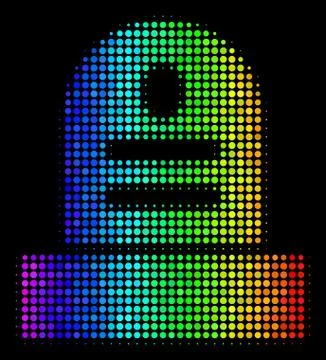 Colored Pixel Grave Icon Stock-Illustration