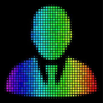 Colored Pixel Manager Icon Illustrazione stock