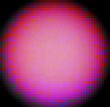 Colored pixelated sphere, thermal imaging Stock Illustration
