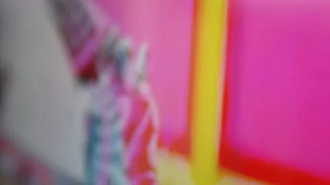 Colored Pixels, Abstract Patterns, when Viewed from a Close-up View of Program Video stock 159033094